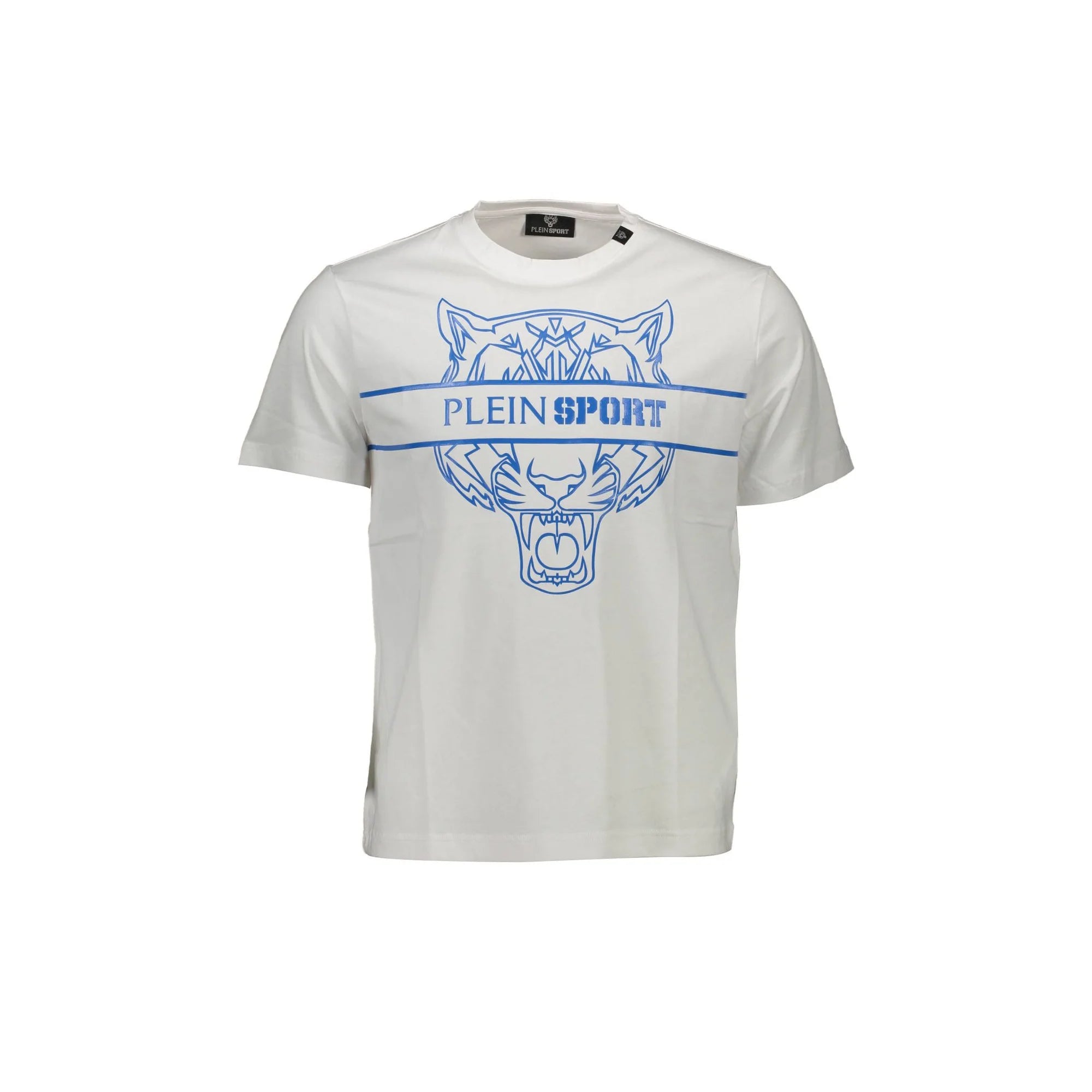 PLEIN SPORT T-Shirt Maniche Corte Uomo Bianca Stampa Logo Bianco - foto prodotto